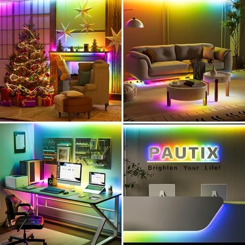 RGB Smart IC COB LED Strip Light USB 5V 6.56ft/2m — LED Strip Lights, PAUTIX