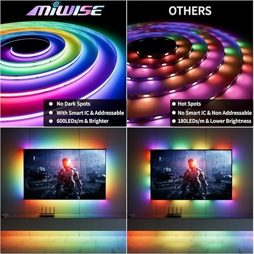 RGB Smart IC COB LED Strip Lights Chasing Color — LED Strip Lights, MIWISE