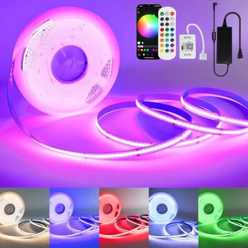 RGBW COB LED Strip Light 32.8 FT — LED Strip Lights, Sumaote