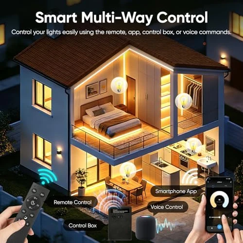 Smart COB LED Strip Lights 16.4ft 24V, Tunable White 2700K–6500K Dot-Free Lighting — LED Strip Lights, V4light