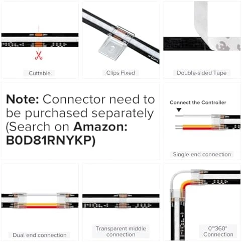 Smart IC RGB FCOB COB LED Strip — LED Strip Lights, BTF-LIGHTING