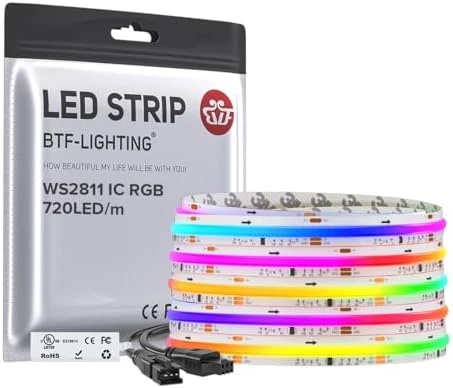 Smart IC RGB FCOB COB LED Strip — LED Strip Lights, BTF-LIGHTING