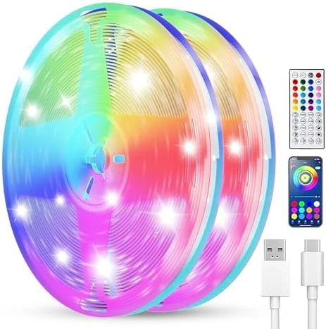 Smart LED Strip Lights 200FT (2 Rolls of 100 ft) with Remote and App Control — LED Strip Lights, BojiaLighting