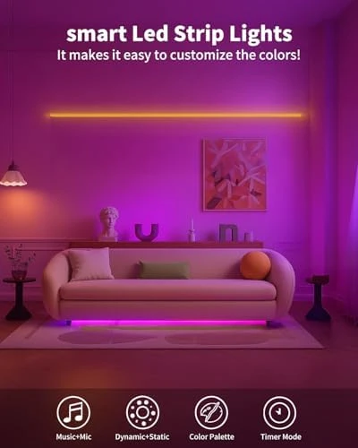 Smart LED Strip Lights 200FT (2 Rolls of 100 ft) with Remote and App Control — LED Strip Lights, BojiaLighting