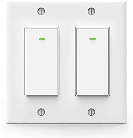 Smart Light Switch, Double Smart WiFi Light Switches, Smart Switch 2 Gang — Smart Switch, Lesim
