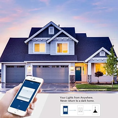 Smart Light Switch, Double Smart WiFi Light Switches, Smart Switch 2 Gang — Smart Switch, Lesim