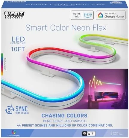 Smart Neon Strip Lights, 10FT — LED Strip Lights, Feit Electric