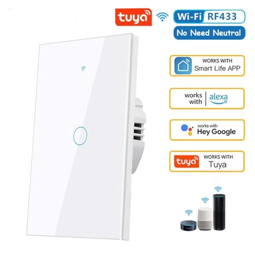 Smart Wi-Fi Light Switch, RF433, No Neutral Wire Required — Smart Switch, Lsliangmei
