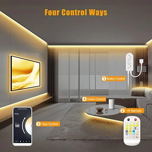 Tunable White Smart COB LED Strip Light Kit 16.4ft — LED Strip Lights, Tatazone