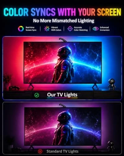 TV LED Backlight with Sensor — LED Strip Lights, QTU