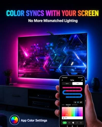 TV LED Backlight with Sensor — LED Strip Lights, QTU