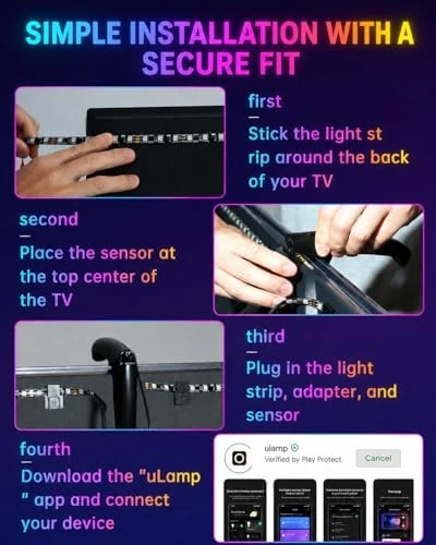 TV LED Backlight with Sensor — LED Strip Lights, QTU