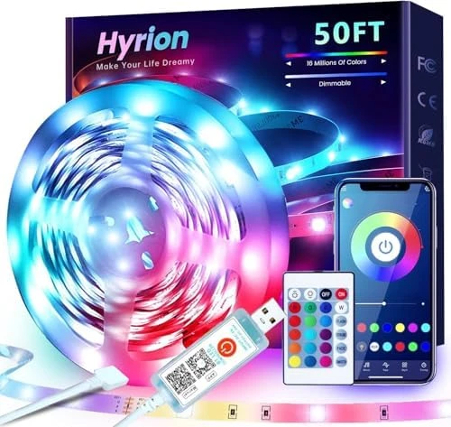 USB-Powered RGB LED Strip Lights, Music Sync & Sound-Reactive Color Changing Lights — LED Strip Lights, hyrion