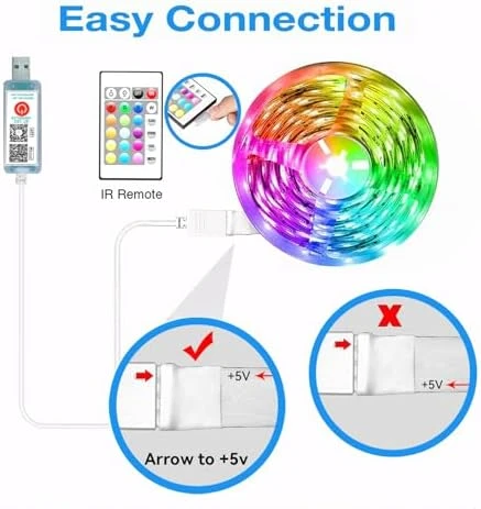USB-Powered RGB LED Strip Lights, Music Sync & Sound-Reactive Color Changing Lights — LED Strip Lights, hyrion