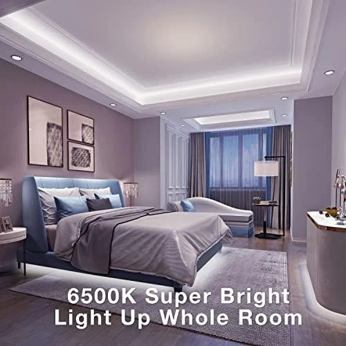 White LED Strip Lights, 20ft Dimmable Super Bright 24V 6500K 360 LEDs — LED Strip Lights, dalattin