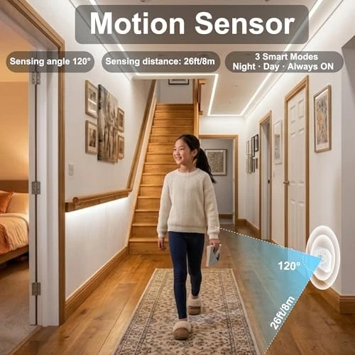 White Motion Sensor COB LED Strip Light — LED Strip Lights, AXMOTUT