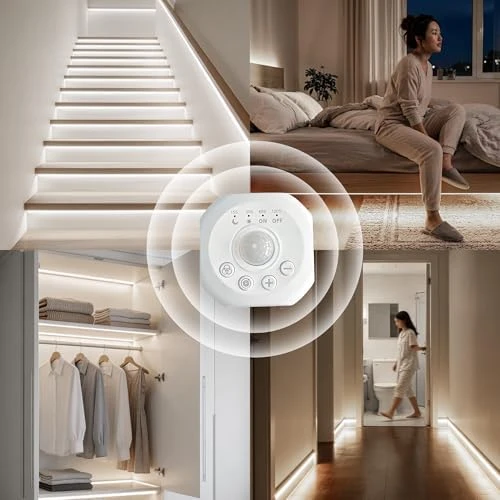 White Motion Sensor COB LED Strip Light — LED Strip Lights, AXMOTUT