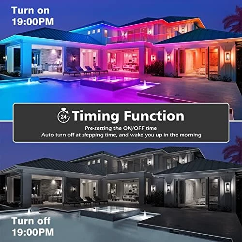 100Ft Outdoor Waterproof LED Strip Lights, Music Sync RGB — LED Strip Lights, FBZ