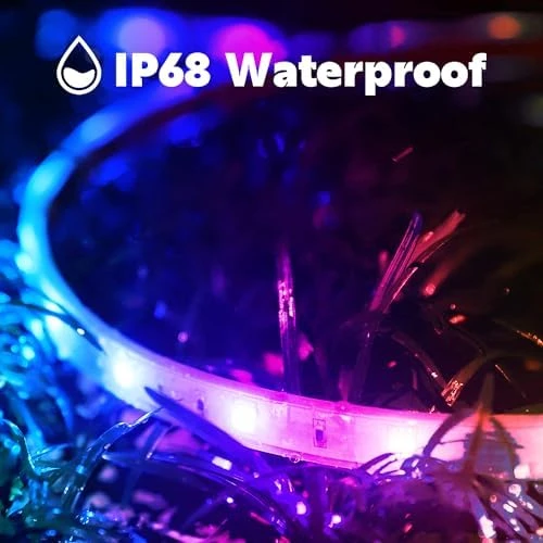 100Ft Outdoor Waterproof LED Strip Lights, Music Sync RGB — LED Strip Lights, FBZ