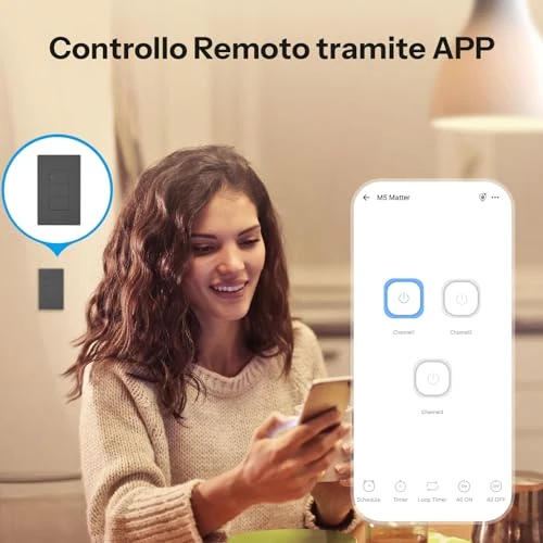3-Gang Smart WiFi Light Switch with Matter & Voice Control — Smart Switch, Sonoff