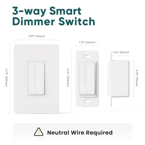 3 Way Smart Dimmer Switch — Smart Switch, TREATLIFE