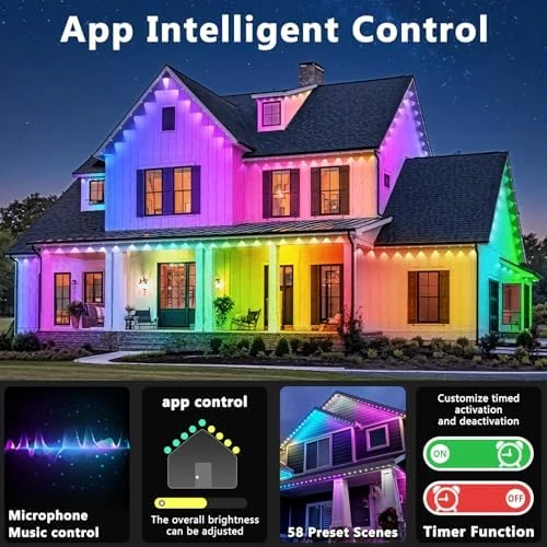 300FT Permanent Outdoor Lights — LED Strip Lights, LETIANPAI