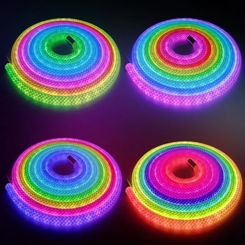 360 Degree Luminous Reticulate Weave Rope Lights, 10ft Addressable ICRGB LED Strip Lights — LED Strip Lights, maylit