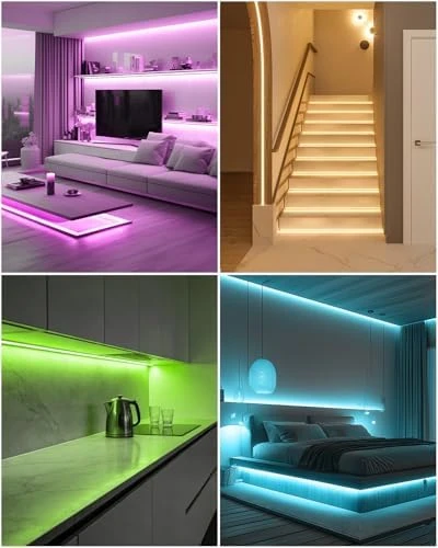 Bluetooth USB RGB COB LED Strip Lights 6.56FT with Remote Control — LED Strip Lights, Samsion