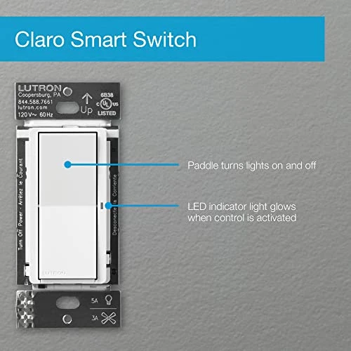 Claro Smart Light Switch (2 Pack) — Smart Switch, Lutron
