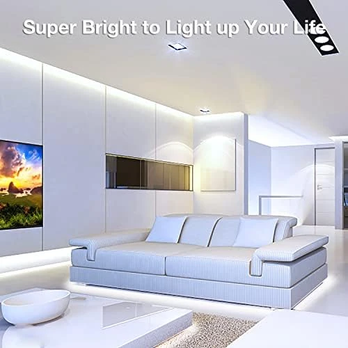 COB LED Strip, 16.4 ft White LED Strip Lights, Dimmable LED Light Strip 6500K Bright Daylight White, 24V, 1600LEDs, 2835... — LED Strip Lights, DAYBETTER