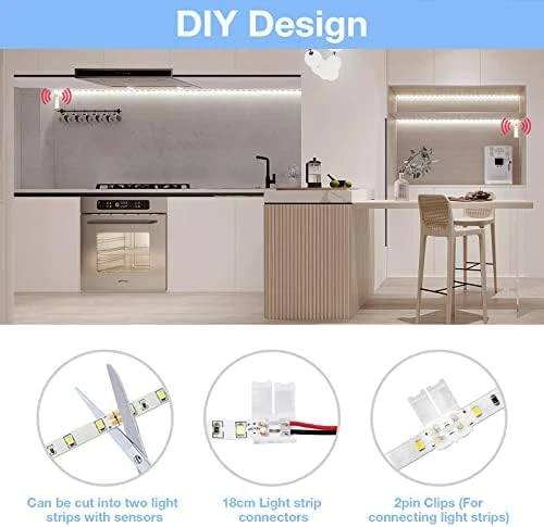 Dual Motion Sensor Stair Lights Strip — LED Strip Lights, WOBANE
