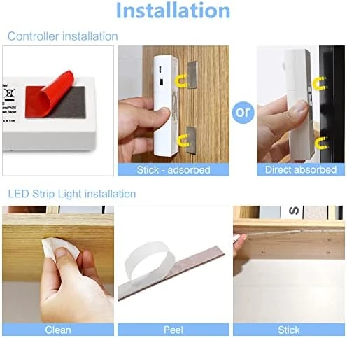 Dual Motion Sensor Stair Lights Strip — LED Strip Lights, WOBANE