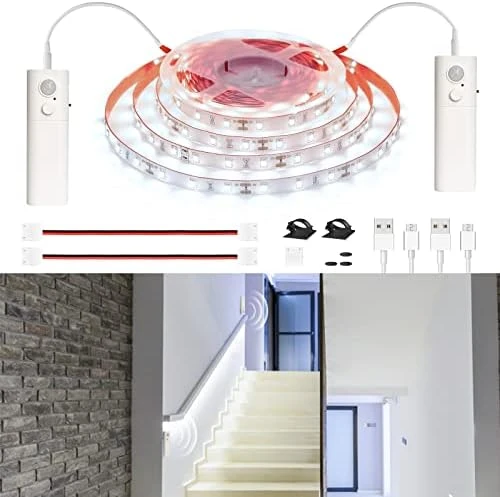 Dual Motion Sensor Stair Lights Strip — LED Strip Lights, WOBANE