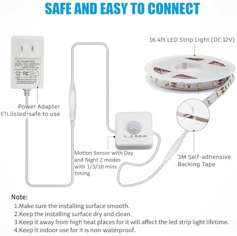 Motion Activated LED Strip Lights — LED Strip Lights, MY BEAUTY LIGHT