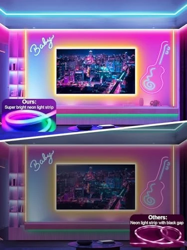 RGB LED Neon Rope Lights with Remote App Control — LED Strip Lights, Ledagic
