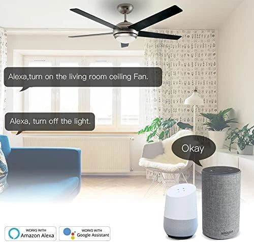 Smart Ceiling Fan Light Wall Switch — Smart Switch, MOES