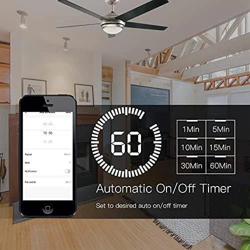 Smart Ceiling Fan Light Wall Switch — Smart Switch, MOES