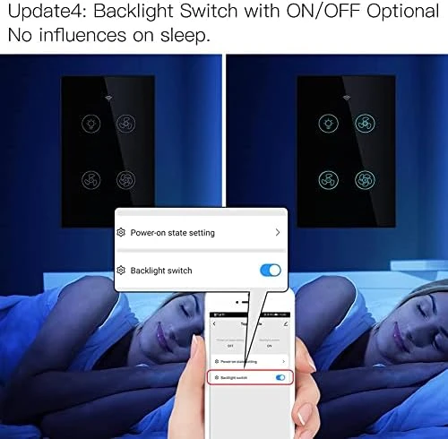 Smart Ceiling Fan Light Wall Switch — Smart Switch, MOES