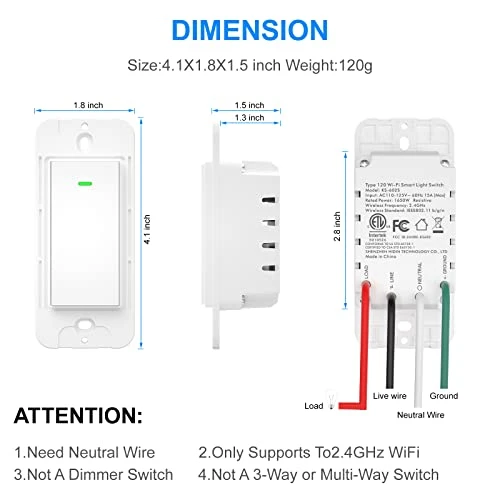 Smart Light Switch — Smart Switch, KKCOOL