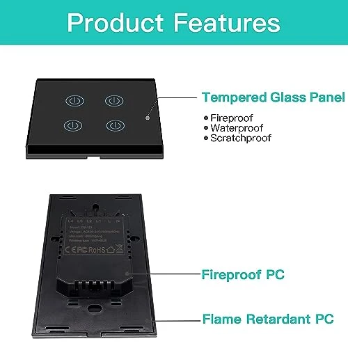 Smart Light Switches, 4 Gang — Smart Switch, BSEED