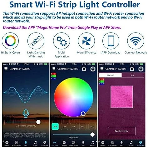 Smart RGB WiFi LED Controller 4-Pin Output 2-Port — LED Strip Lights, iNextStation