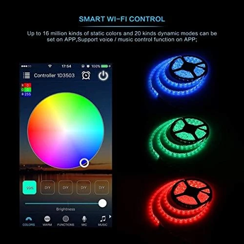 Smart RGB WiFi LED Controller 4-Pin Output 2-Port — LED Strip Lights, iNextStation