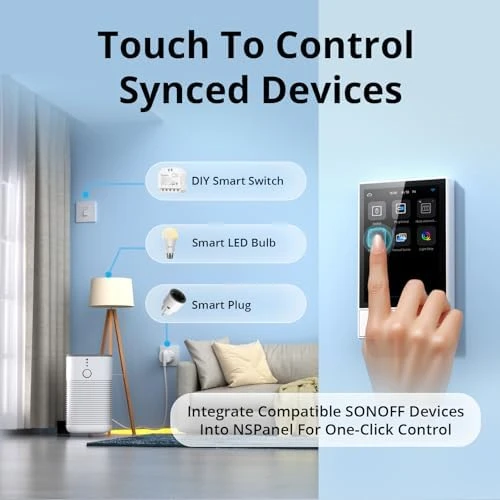 Smart Switch, 2-Switch Panel Home Control with Touchscreen and Temperature Function — Smart Switch, Sonoff
