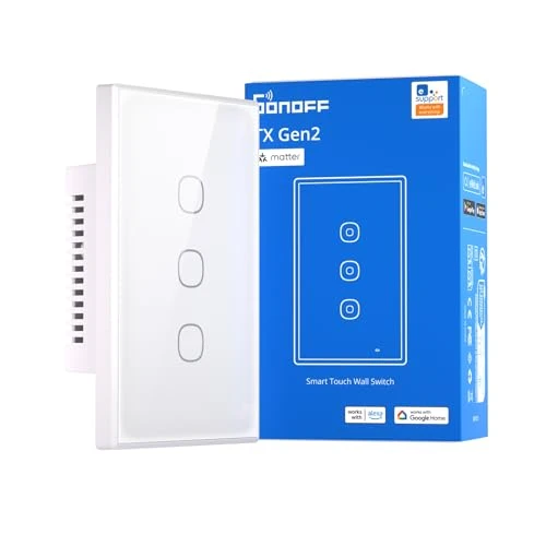 Smart Wall Touch Switch, 2-Channel 120-Type Panel — Smart Switch, Sonoff