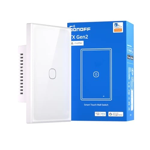 Smart Wall Touch Switch, 2-Channel 120-Type Panel — Smart Switch, Sonoff
