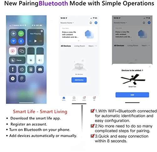 Smart Wi-Fi Ceiling Fan Control & Dimmer Wall Switch — Smart Switch, Nexete