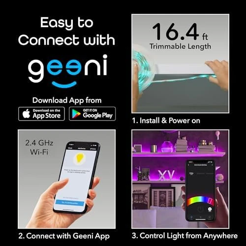 Smart WiFi LED Strip Lights, 16.4ft — LED Strip Lights, Geeni