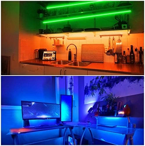 Waterproof Led Lights for Bedroom, 32.8ft (2 Rolls of 16.4ft) Led Strip Lights, 300 LEDs Color Changing RGB 44 Keys... — LED Strip Lights, DAYBETTER