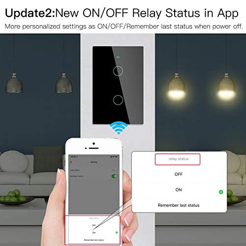 WiFi RF433 Smart Touch Wall Switch — Smart Switch, MoesGo