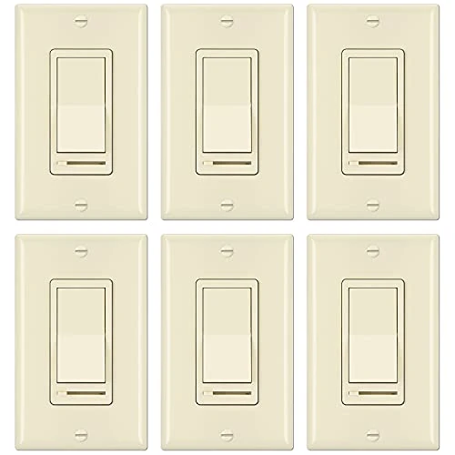 2 Pack Dimmer Light Switch, Universal Lighting Control, Single Pole or 3 Way — Smart Switch, BESTTEN